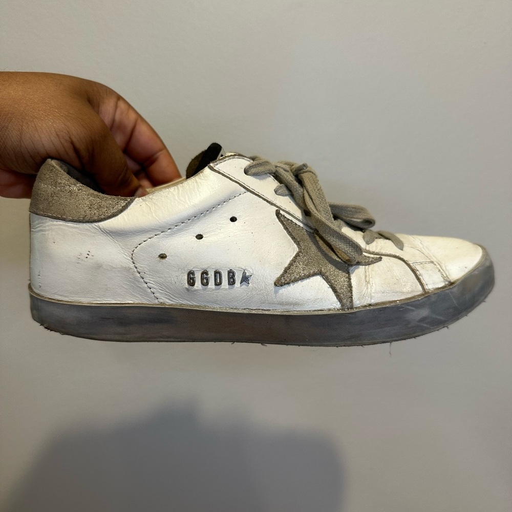 Golden Goose Superstar with gray suede star size 38/US 8